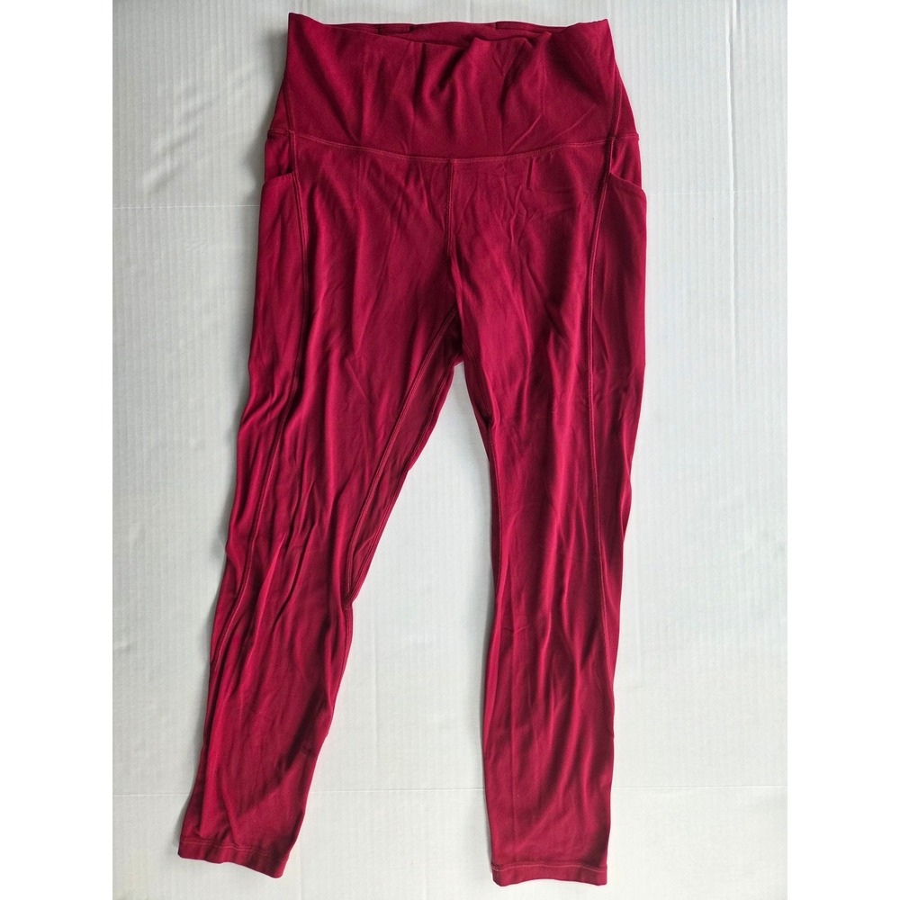 Lululemon Align High-Rise Pant with Pockets 25 Nulu Dark Red Magenta Womens 10